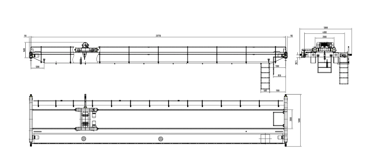 CATET 10 Ton Double Girder Overhead Crane for Heavy Lifting CATET 10 Ton Double Girder Overhead Crane for Heavy Lifting